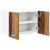 Hanging Cabinet 2 pcs Old Wood and White 60 x 31 x 40 cm 884175