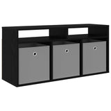 Lowboard with Drawer Black Oak 102 x 32 x 48.5 cm 8000589