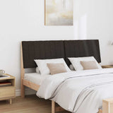 Upholstered Headboard Black 160 cm Solid Pine Wood 879386