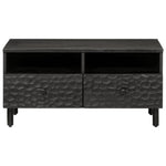 ZNTS Coffee Table Black 80x54x40 cm Solid Wood Mango 356832