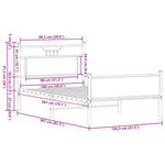 Bed Frame without Mattress Sonoma Oak 100x200 cm Engineered Wood 4106975