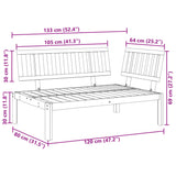 Garden Pallet Corner Sofa Solid Wood Acacia 365849