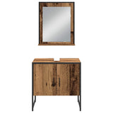 Bathroom Furniture Set with Door 4 pcs Brown 33 x 33 x 185.5 cm 3334409