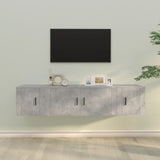3 Piece TV Cabinet Set Concrete Grey Engineered Wood 3188418