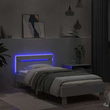 Bed Frame with LED White 80 x 200 cm Engineered Wood 8008987