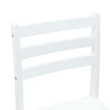 Dining Chairs 2 pcs White 40 x 47.5 x 99.5 cm Solid Rubber Wood 42020471