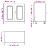 Sink Base Cabinet Kalmar Concrete Grey 80x46x81.5 cm Engineered Wood 853451