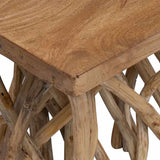 Log Coffee Table 40x40x40 cm Mixed Recycled Wood 283936