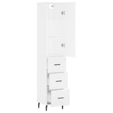 Highboard White 34.5x34x180 cm Engineered Wood 3198865
