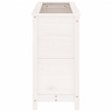 Garden Raised Bed White 119.5x40x78 cm Solid Wood Pine 825290