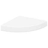323897 Floating Corner Shelves 4 pcs White 25x25x3,8 cm MDF