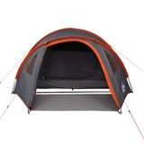 Camping Tent Dome 4-Person Orange Waterproof 94351