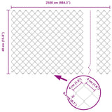 Chain Link Fence Grey 25 x 0.4 m Steel 42004819