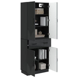 Cabinet Set 2 pcs Black Engineered Wood 3416827