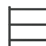 Metal Bed Frame without Mattress with Headboard Black 180x200cm 355369