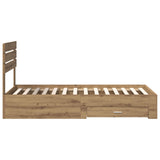 Bed Frame with Drawer with Headboard Manual Engineered Wood 3411690