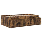 Bed Frame with Drawer Smoked Oak 80 x 200 cm Engineered Wood 3335201