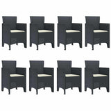 Garden Dining Set 9 pcs Anthracite Polypropylene 3378736