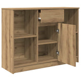 Sideboard with Drawer Artisan Oak 101x35x76 cm Engineered Wood 861570