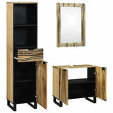 Bathroom Furniture Set with Drawer 3 pcs Brown Engineered Wood 3310043