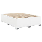 Box Spring Bed with Mattress White 140x190 cm Faux Leather 3286121
