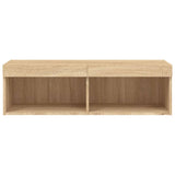 TV Cabinet with LED Lights Sonoma Oak 100x30x30 cm 837159