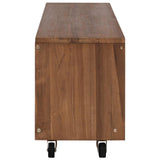 TV Cabinet 110 x 30 x 40 cm Natural Solid Teak Wood 42026902