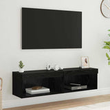 TV Cabinet Set 2 pcs Black Oak 60 x 30 x 30 cm Engineered Wood 882965