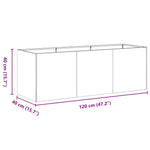 ZNTS Planter 120x40x40 cm Stainless Steel 860679