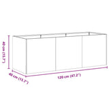 Planter Anthracite 120x40x40 cm Cold-rolled Steel 860677