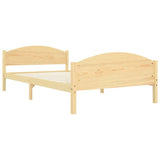 Bed Frame without Mattress Solid Pine Wood 120x200cm 322028