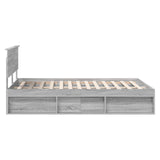 Bed Frame Grey Sonoma 150 x 200 cm Engineered wood 3407864