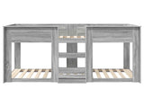 Bunk Bed for Kids Grey Sonoma 90 x 190 cm Engineered Wood 3410400