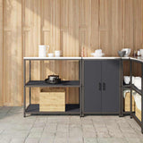 Kitchen Storage Set HATTEM 2 pcs Anthracite Cold-rolled Steel 3392661