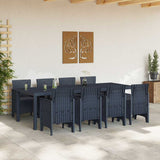 Garden Dining Set 9 pcs Anthracite Polypropylene 3378735