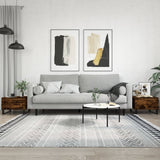 Coffee Tables 2 pcs Smoked Oak 50x46x35 cm Engineered Wood 830887