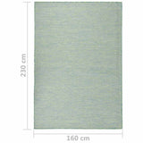 Outdoor Flatweave Rug 160x230 cm Turquoise 340804