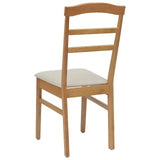 Dining Chair 2 pcs Natural and Light Solid Rubber Wood 42020494