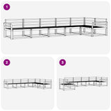 Outdoor Sofa Set 6 pcs White 408 x 170.5 x 73 cm 3386513