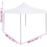 Professional Folding Party Tent 2x2 m Steel White 48886