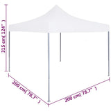 Professional Folding Party Tent 2x2 m Steel White 48886