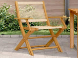 Garden Chairs 2 pcs Beige Solid Wood Acacia and Polypropylene 367668