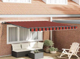 Retractable Awning Orange and brown 300 x 250 cm 3329941