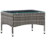 ZNTS Coffee Table Grey 60x40x36 cm Poly Rattan 45908