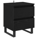 Bedside Cabinet 2 pcs Black Oak 40 x 35 x 50 cm Engineered Wood 881919