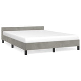 Bed Frame without Mattress Light Grey 180x200cm Super King Velvet 349908