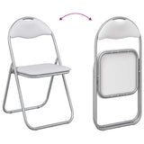 Folding Chair 2 pcs White and Grey 48 x 43.5 x 81 cm 42029044