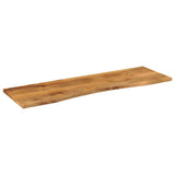 ZNTS Desk Top with Curve 160x50x2.5 cm Solid Wood Rough Mango 370213