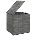 Garden Cushion Box PE Rattan 100x97.5x104 cm Grey 317228