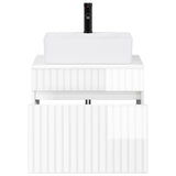 Bathroom Furniture Set High Gloss White Engineered Wood 3404294
